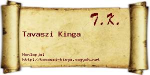 Tavaszi Kinga névjegykártya